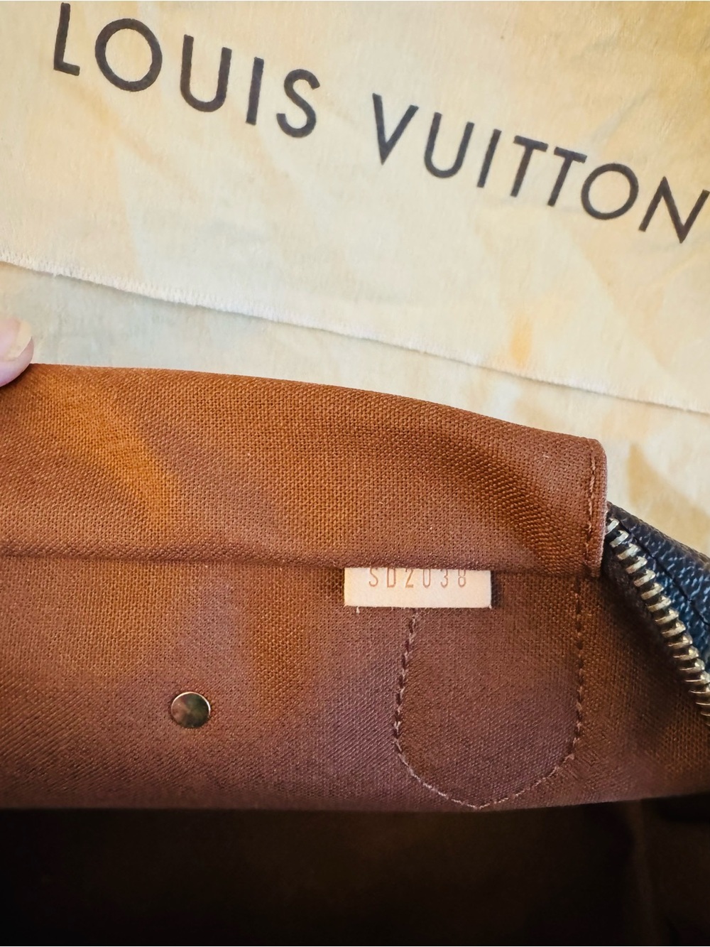 Louis Vuitton Monogram Canvas Top-Handle Satchel in Brown and Tan - Picture 11 of 11